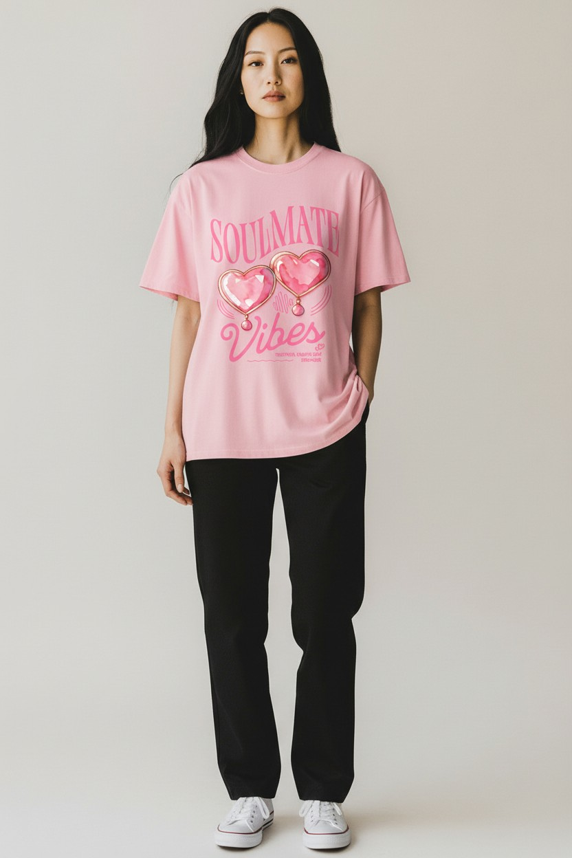 Soulmate Vibes Oversized Tee 💗